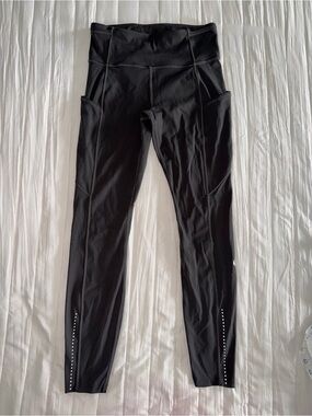 lululemon athletica Black Workout Leggings with Inner Tag Detail